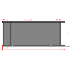 Portail coulissant en aluminium RAL7016 4m x 1,70m