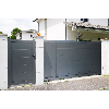 Portail coulissant en aluminium RAL7016 3m x 1,70m
