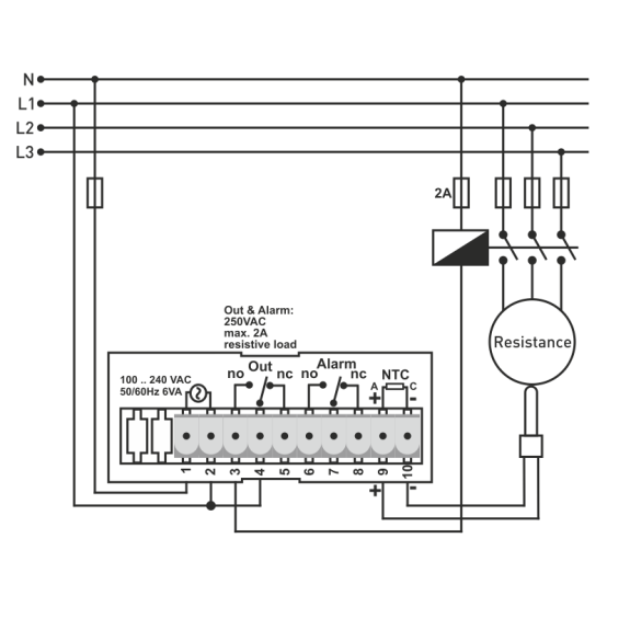 Regulador de temperatura ON-OFF para montaje en panel-Leer más