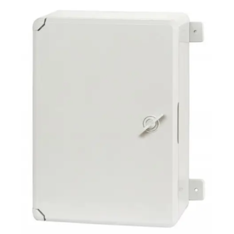 Porta in plastica grigia per quadro elettrico IP65 200x300x130mm-Leggi tutto