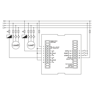Relè temporizzato multifunzione con display LED 48 mm x 48 mm-Leggi tutto