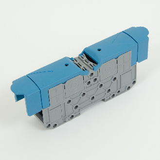 Morsetto di connessione a vite 70 mm² M8 per guida DIN con coperchio protettivo-Leggi tutto