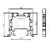 Bloque de terminales de tornillo para riel DIN 2,5 mm², 2 hilos, gris