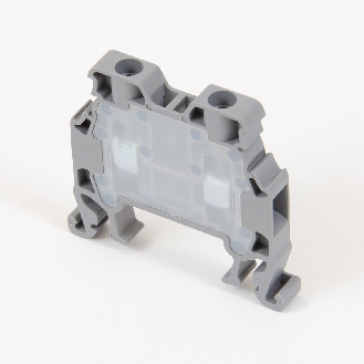 Bloque de terminales de tornillo para riel DIN 2,5 mm², 2 hilos, gris-Leer más