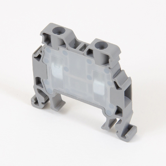 Bloque de terminales de tornillo para riel DIN 2,5 mm², 2 hilos, gris-Leer más