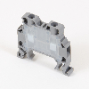 Bloque de terminales de tornillo para riel DIN 2,5 mm², 2 hilos, gris