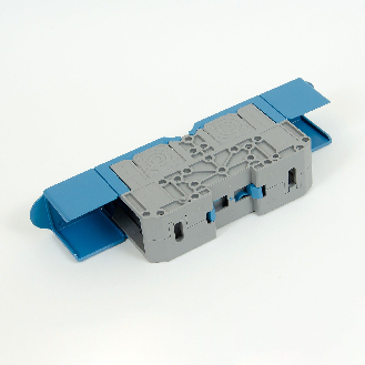 Morsetto di connessione a vite 150 mm² M12 per guida DIN con coperchio protettivo-Leggi tutto