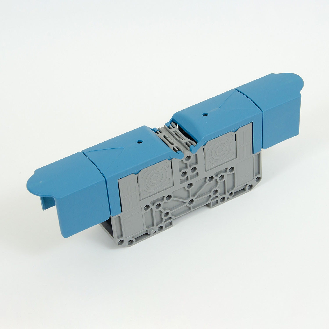 Morsetto di connessione a vite 150 mm² M12 per guida DIN con coperchio protettivo-Leggi tutto