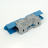 Morsetto di connessione a vite 150 mm² M12 per guida DIN con coperchio protettivo