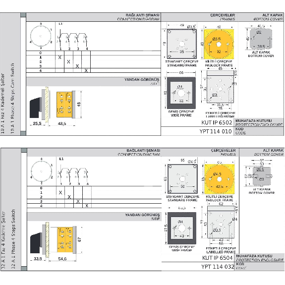 Interruptor rotativo 40A 2 polos-Leer más