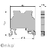 Bloque de terminal de tornillo para riel DIN 2,5 mm², 2 hilos, gris