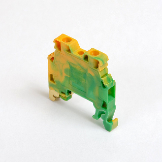 Bloque de terminal de tornillo para riel DIN 2,5 mm², 2 hilos, gris-Leer más