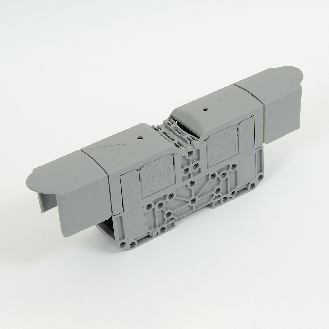 Morsetto di connessione a vite 120 mm² per guida DIN con coperchio protettivo-Leggi tutto