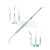 Inserto periotomo curvo in acciaio inossidabile 2,5 mm