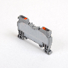 Morsetto a molla per guida DIN, 1,5 mm², 2 fili, grigio