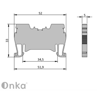 Morsetto a molla per guida DIN, 1,5 mm², 2 fili, grigio-Leggi tutto