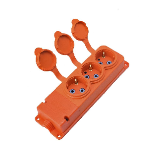 Presa tripla ermetica IP44 250V 16A-Leggi tutto