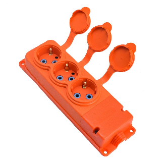 Presa tripla ermetica IP44 250V 16A-Leggi tutto