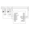 Relè temporizzato multifunzione con display LED 96 mm x 96 mm
