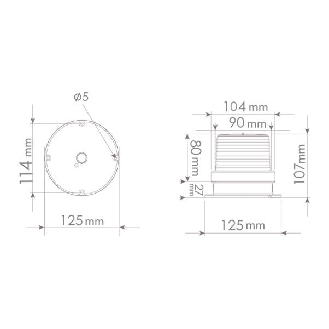 Drehleuchte mit Summer, ø90mm, 85-250V AC/DC, rot-Beschreibung lesen