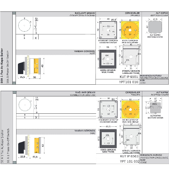 Interruptor rotativo 10A 1 polo-Leer más