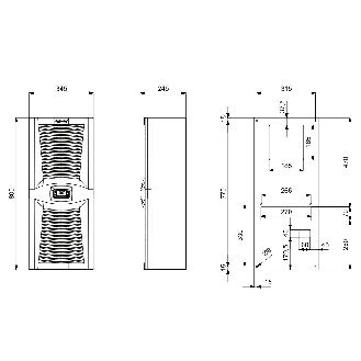 Climatiseur pour tableaux électriques 1100W-Lire la description