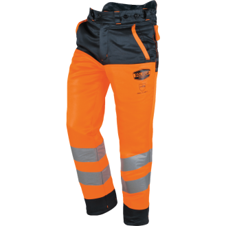 Schnittschutzhosen leuchtorange, Klasse 1 Typ A-Beschreibung lesen