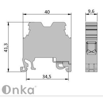 Morsetto di connessione a vite per guida DIN 10 mm², 2 fili, grigio-Leggi tutto