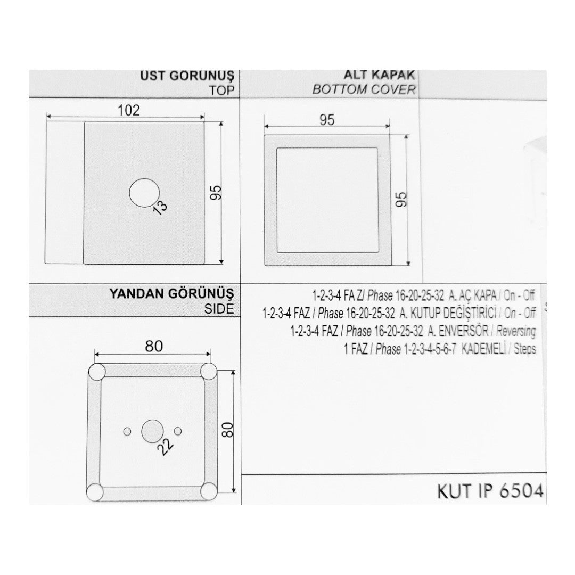 Caja de plástico IP65 para interruptor de levas-Leer más