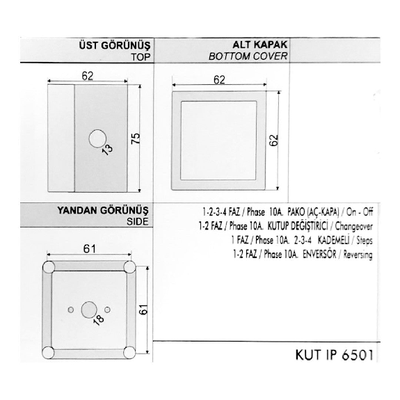 Caja de plástico IP65 para interruptor de levas-Leer más