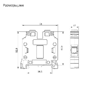 Morsetto di connessione a vite per guida DIN 16 mm², 2 fili, grigio-Leggi tutto