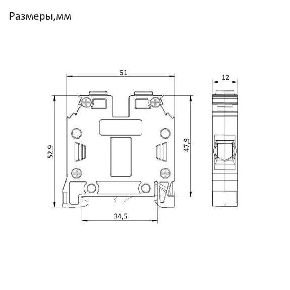 Morsetto di connessione a vite per guida DIN 16 mm², 2 fili, grigio-Leggi tutto
