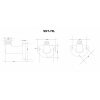Soporte de pared en ABS 70 mm, longitud 20 cm