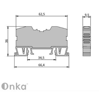 Morsetto di connessione a molla 10 mm² per guida DIN-Leggi tutto
