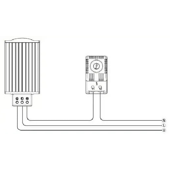 Chauffage de tableau 25W pour rail DIN-Lire la description