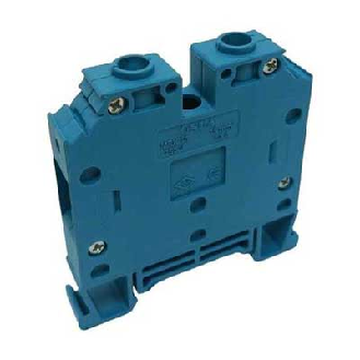 Morsetto di connessione a vite 25 mm² per guida DIN, 2 fili, blu-Leggi tutto