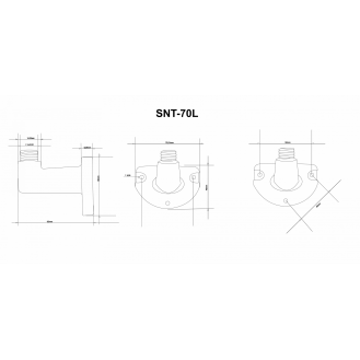 Supporto a parete in ABS diametro 70 mm, lunghezza 30 cm-Leggi tutto