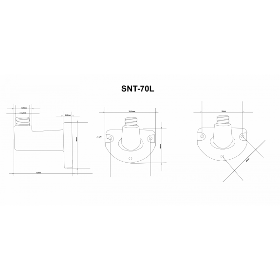 Supporto a parete in ABS diametro 70 mm, lunghezza 30 cm-Leggi tutto