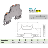 Morsetto di connessione a molla 4 mm², 2 livelli, per guida DIN