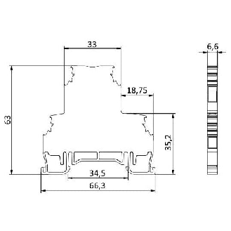 Morsetto di connessione a vite 4 mm², 2 livelli, per guida DIN-Leggi tutto