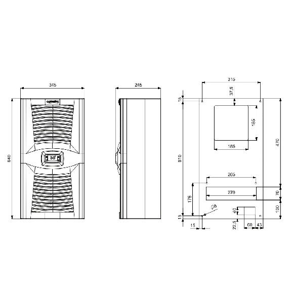Climatiseur pour tableaux électriques 550W-Lire la description