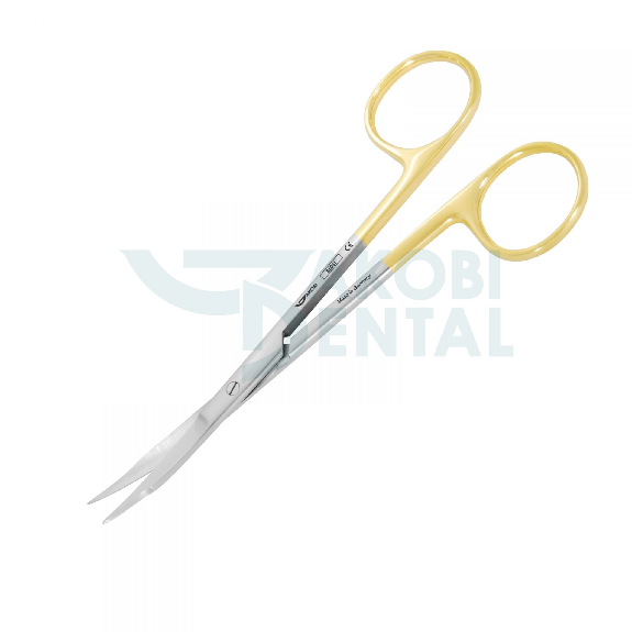 Chirurgische Schere gebogen 130mm aus Edelstahl-Beschreibung lesen