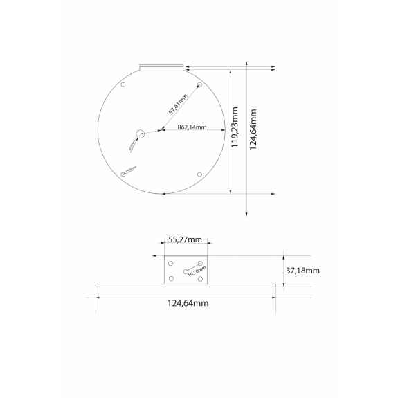 Supporto a muro Ø90 10 cm-Leggi tutto