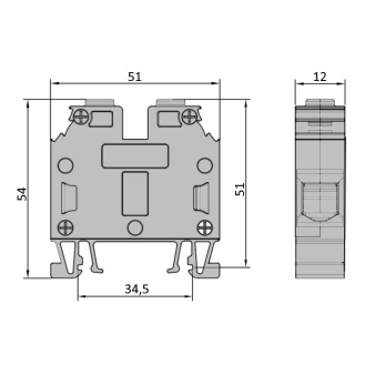 Morsetto di connessione a vite 16 mm² per guida DIN-Leggi tutto