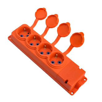 Presa quadrupla in gomma IP44 16A 250V-Leggi tutto