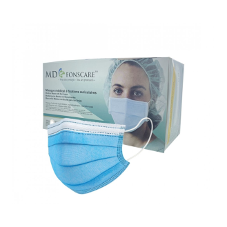 Chirurgische Maske Typ IIR blau-Beschreibung lesen