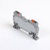 Morsetto di connessione a molla 2,5 mm² per guida DIN, 2 fili, grigio