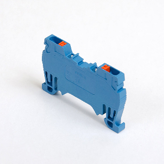 Morsetto di connessione a molla 1,5 mm² per guida DIN, 2 fili, blu-Leggi tutto