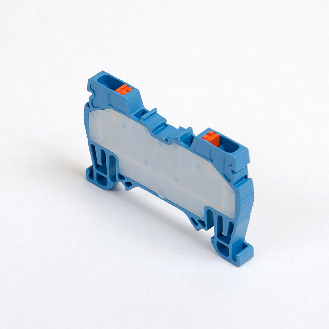Morsetto di connessione a molla 1,5 mm² per guida DIN, 2 fili, blu-Leggi tutto