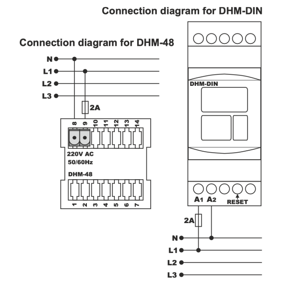 Contador de horas digital LCD 230VAC-Leer más